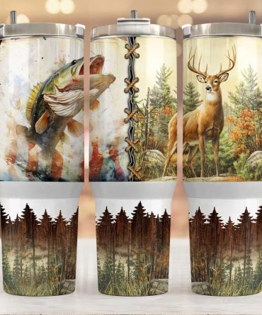 American Flag Wildlife Custom Stanley Quencher 40Oz Stainless Steel Tumbler With Handle
