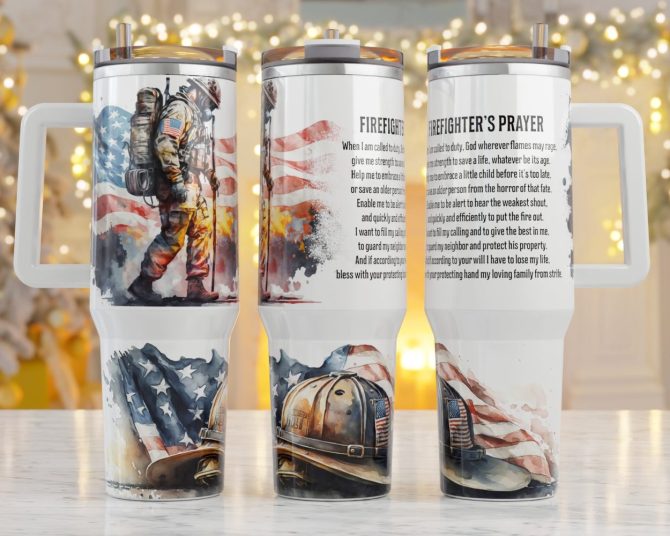American Soldier Custom Stanley Quencher 40Oz Stainless Steel Tumbler With Handle