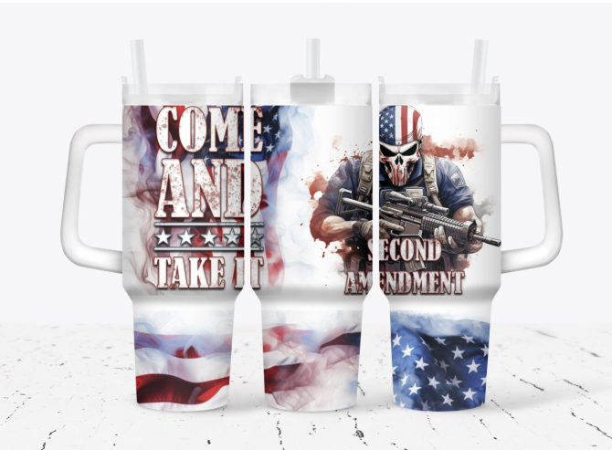 American Soldier Custom Stanley Quencher 40Oz Stainless Steel Tumbler With Handle