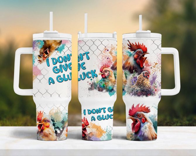 Angry Chicken Custom Stanley Quencher 40Oz Stainless Steel Tumbler With Handle