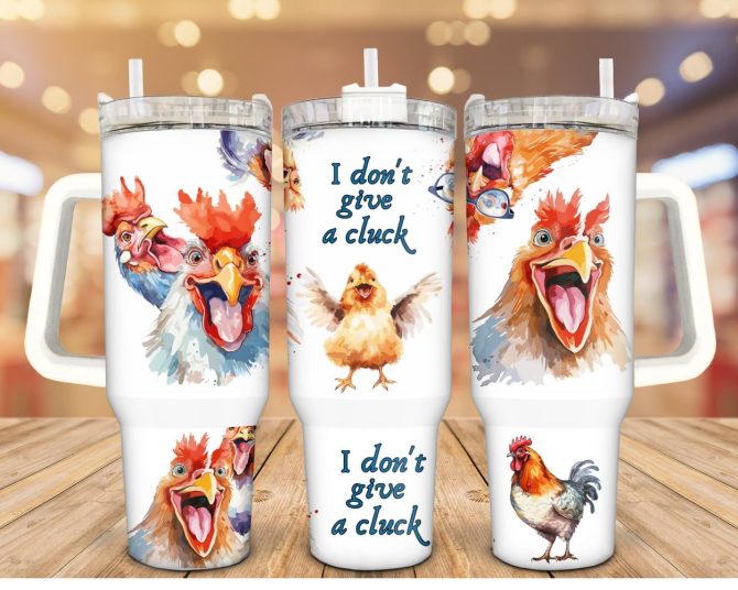 Angry Chicken Custom Stanley Quencher 40Oz Stainless Steel Tumbler With Handle