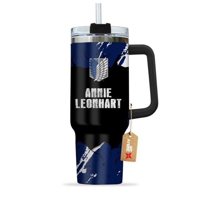 Annie Leonhart Attack On Titan Anime Custom Stanley Quencher 40Oz Stainless Steel Tumbler With Handle - Image 2