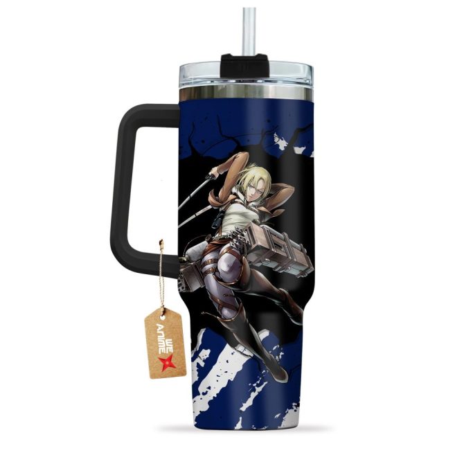 Annie Leonhart Attack On Titan Anime Custom Stanley Quencher 40Oz Stainless Steel Tumbler With Handle - Image 3