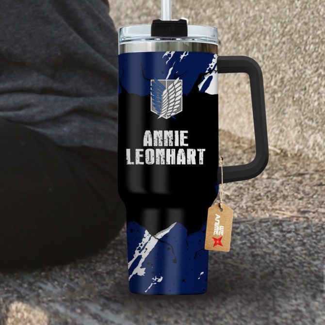 Annie Leonhart Attack On Titan Anime Custom Stanley Quencher 40Oz Stainless Steel Tumbler With Handle - Image 4