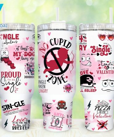 Anti Valentines Custom Stanley Quencher 40Oz Stainless Steel Tumbler With Handle