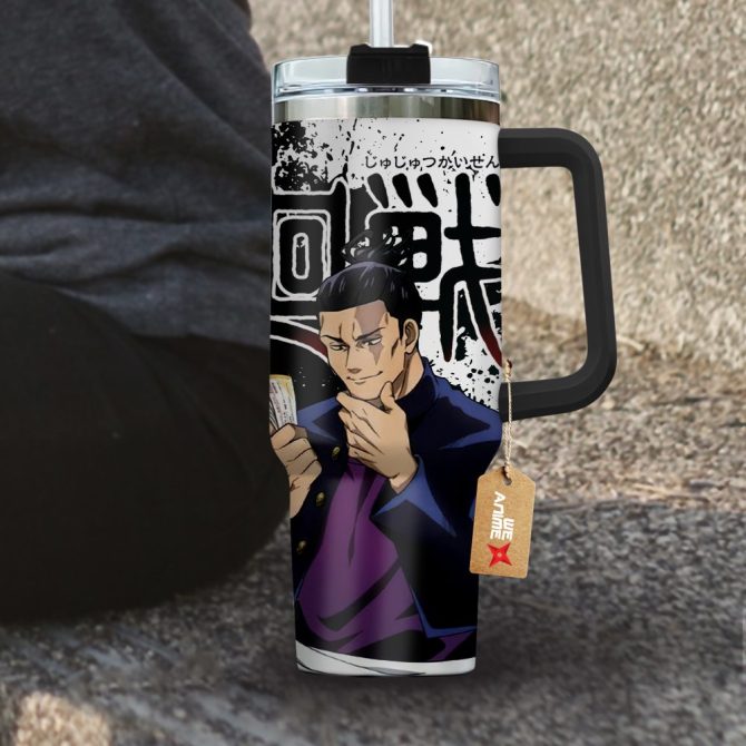 Aoi Todo Jujutsu Kaisen Anime Custom Stanley Quencher 40Oz Stainless Steel Tumbler With Handle - Image 4