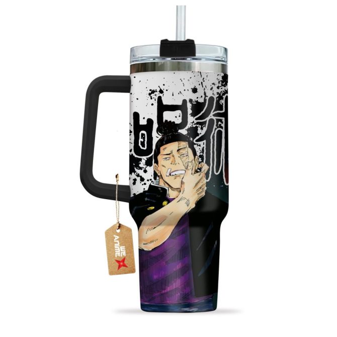 Aoi Todo Jujutsu Kaisen Anime Custom Stanley Quencher 40Oz Stainless Steel Tumbler With Handle - Image 3