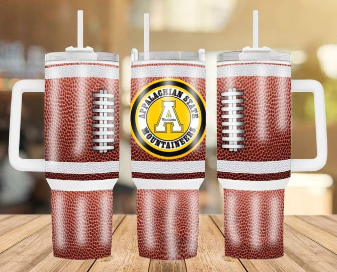 Appalachian State Mountaineers Football Team Ncaa Custom Stanley Quencher 40Oz Stainless Steel