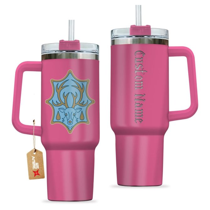 Aqua Deer Black Clover Anime Custom Stanley Quencher 40Oz Stainless Steel Tumbler With Handle - Image 2