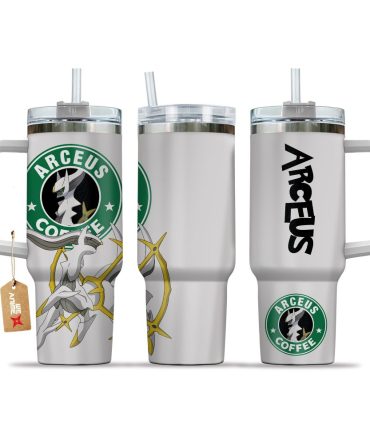 Arceus Coffee Pokemon Anime Custom Stanley Quencher 40Oz Stainless Steel Tumbler With Handle