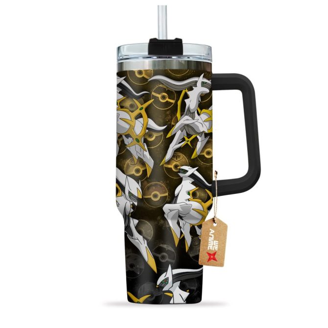 Arceus Pokemon Anime Custom Stanley Quencher 40Oz Stainless Steel Tumbler With Handle - Image 2