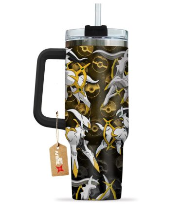 Arceus Pokemon Anime Custom Stanley Quencher 40Oz Stainless Steel Tumbler With Handle