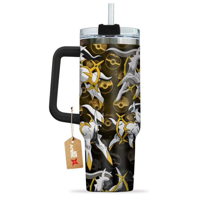 Arceus Pokemon Anime Custom Stanley Quencher 40Oz Stainless Steel Tumbler With Handle