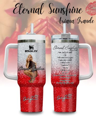 Ariana Grande Eternal Sunshine Glitter Music Custom Stanley Quencher 40Oz Stainless Steel