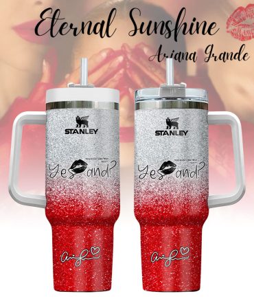 Ariana Grande Eternal Sunshine Glitter Music Custom Stanley Quencher 40Oz Stainless Steel