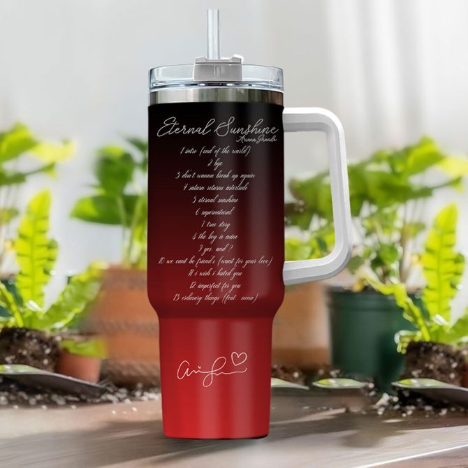 Ariana Grande Eternal Sunshine Music Custom Stanley Quencher 40Oz Stainless Steel - Image 2