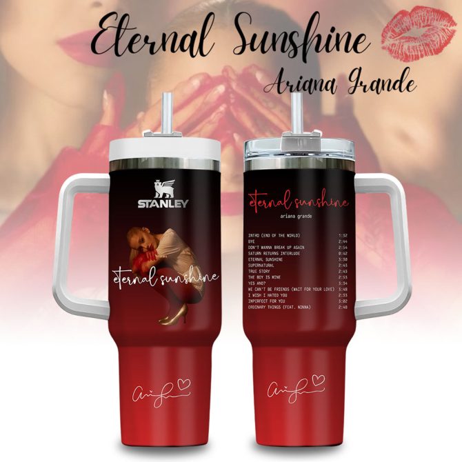 Ariana Grande Eternal Sunshine Music Custom Stanley Quencher 40Oz Stainless Steel