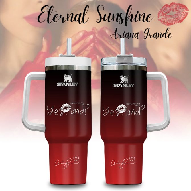 Ariana Grande Eternal Sunshine Music Custom Stanley Quencher 40Oz Stainless Steel