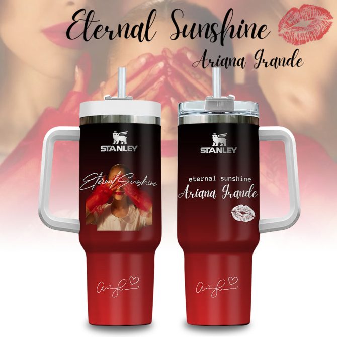 Ariana Grande Eternal Sunshine Music Custom Stanley Quencher 40Oz Stainless Steel