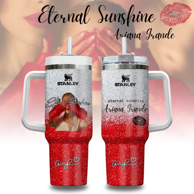 Ariana Grande Eternal Sunshine Music Custom Stanley Quencher 40Oz Stainless Steel