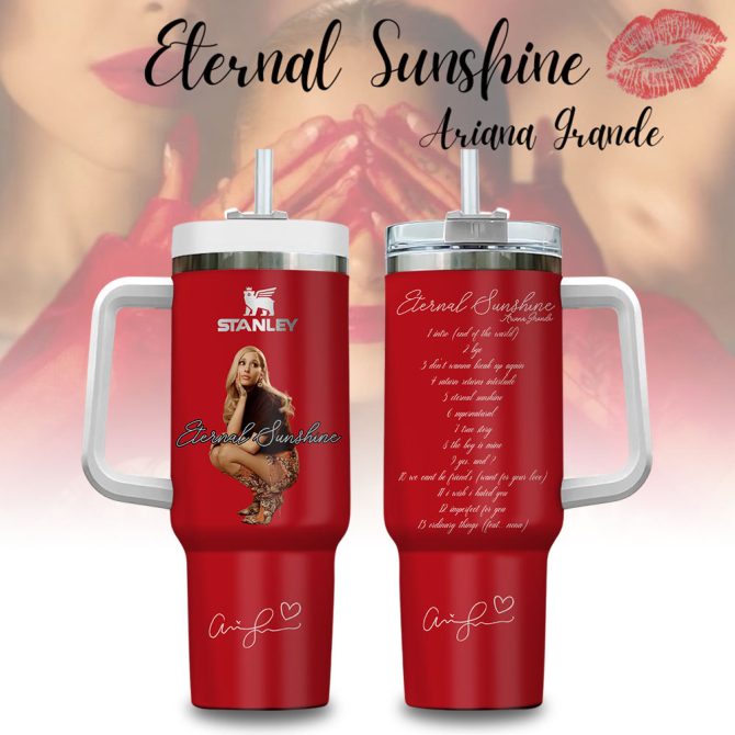 Ariana Grande Eternal Sunshine Music Custom Stanley Quencher 40Oz Stainless Steel
