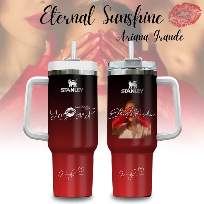 Ariana Grande Eternal Sunshine Music Custom Stanley Quencher 40Oz Stainless Steel