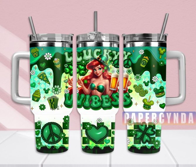 Ariel Custom Stanley Quencher 40Oz Stainless Steel Tumbler With Handle