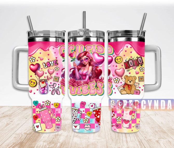 Ariel Custom Stanley Quencher 40Oz Stainless Steel Tumbler With Handle