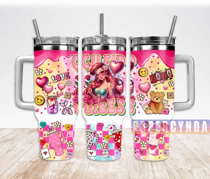 Ariel Custom Stanley Quencher 40Oz Stainless Steel Tumbler With Handle