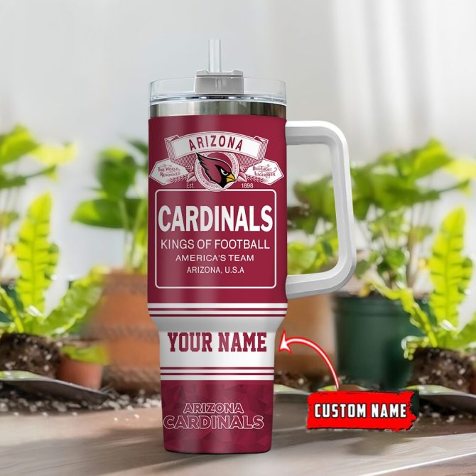 Arizona Cardinals Nfl Bud Light Custom Stanley Quencher 40Oz Stainless Steel Tumbler With Handle - Image 2