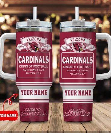 Arizona Cardinals Nfl Bud Light Custom Stanley Quencher 40Oz Stainless Steel Tumbler With Handle