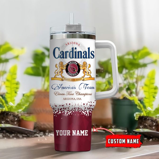 Arizona Cardinals Nfl Champions Modelo Custom Stanley Quencher 40Oz Stainless Steel Tumbler With Handle - Image 2