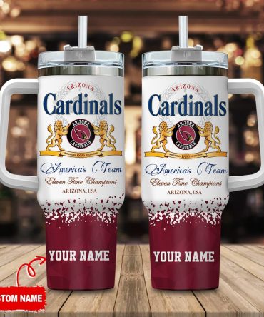 Arizona Cardinals Nfl Champions Modelo Custom Stanley Quencher 40Oz Stainless Steel Tumbler With Handle