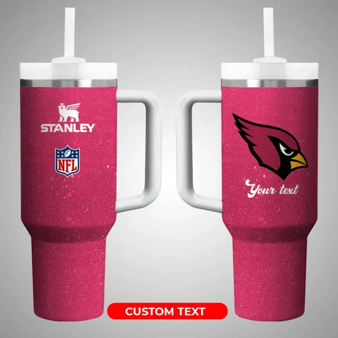 Arizona Cardinals Nfl Custom Stanley Quencher 40Oz Stainless Steel
