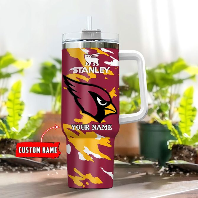 Arizona Cardinals Nfl Custom Stanley Quencher 40Oz Stainless Steel Tumbler With Handle - Image 2