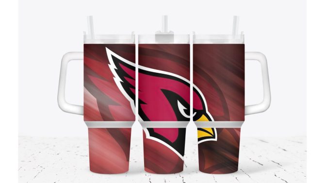 Arizona Cardinals Nfl Custom Stanley Quencher 40Oz Stainless Steel Tumbler With Handle