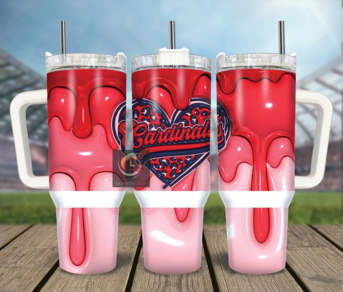 Arizona Cardinals Nfl Custom Stanley Quencher 40Oz Stainless Steel Tumbler With Handle