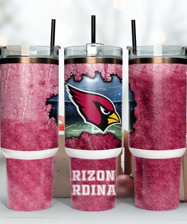 Arizona Cardinals Nfl Custom Stanley Quencher 40Oz Stainless Steel Tumbler With Handle
