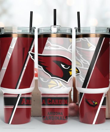 Arizona Cardinals Nfl Custom Stanley Quencher 40Oz Stainless Steel Tumbler With Handle