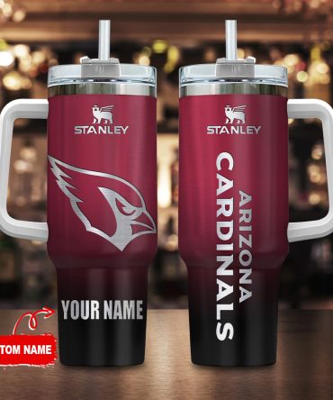 Arizona Cardinals Nfl Custom Stanley Quencher 40Oz Stainless Steel Tumbler With Handle