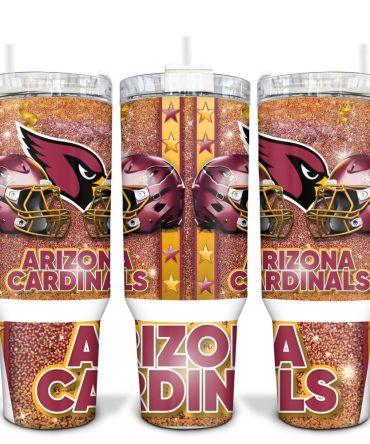 Arizona Cardinals Nfl Custom Stanley Quencher 40Oz Stainless Steel Tumbler With Handle