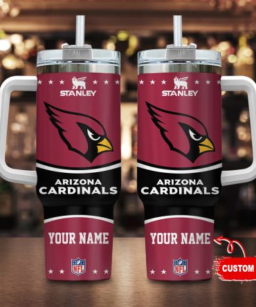 Arizona Cardinals Nfl Custom Stanley Quencher 40Oz Stainless Steel Tumbler With Handle