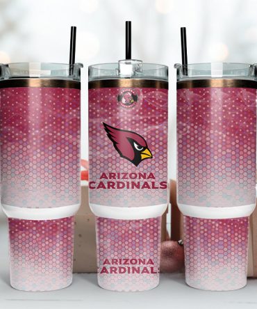 Arizona Cardinals Nfl Custom Stanley Quencher 40Oz Stainless Steel Tumbler With Handle