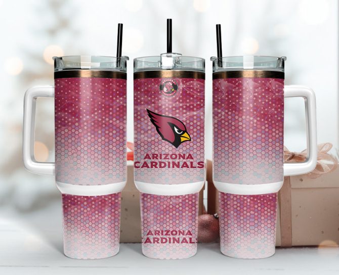 Arizona Cardinals Nfl Custom Stanley Quencher 40Oz Stainless Steel Tumbler With Handle