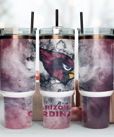 Arizona Cardinals Nfl Custom Stanley Quencher 40Oz Stainless Steel Tumbler With Handle