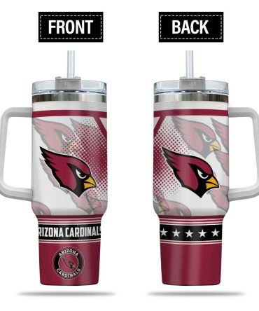 Arizona Cardinals Nfl Custom Stanley Quencher 40Oz Stainless Steel Tumbler With Handle