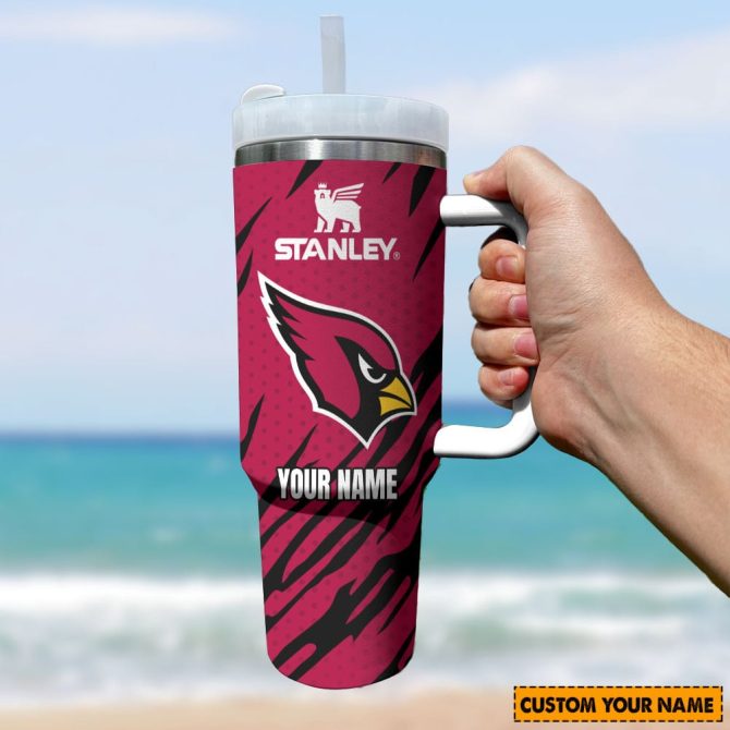 Arizona Cardinals Nfl Custom Stanley Quencher 40Oz Stainless Steel Tumbler With Handle - Image 3