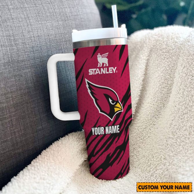 Arizona Cardinals Nfl Custom Stanley Quencher 40Oz Stainless Steel Tumbler With Handle - Image 2