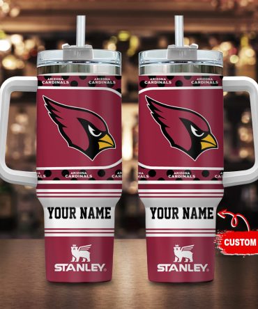 Arizona Cardinals Nfl Custom Stanley Quencher 40Oz Stainless Steel Tumbler With Handle