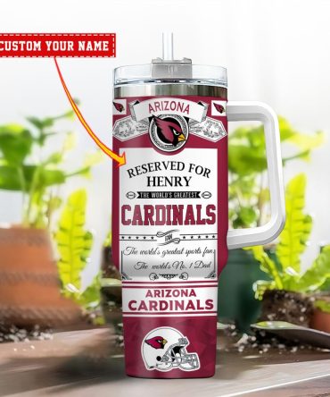 Arizona Cardinals Nfl Father #8217;S Day Custom Stanley Quencher 40Oz Stainless Steel
